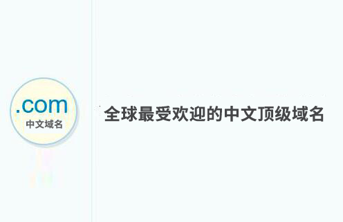 .com域名 全球受欢迎的中文顶级域名！